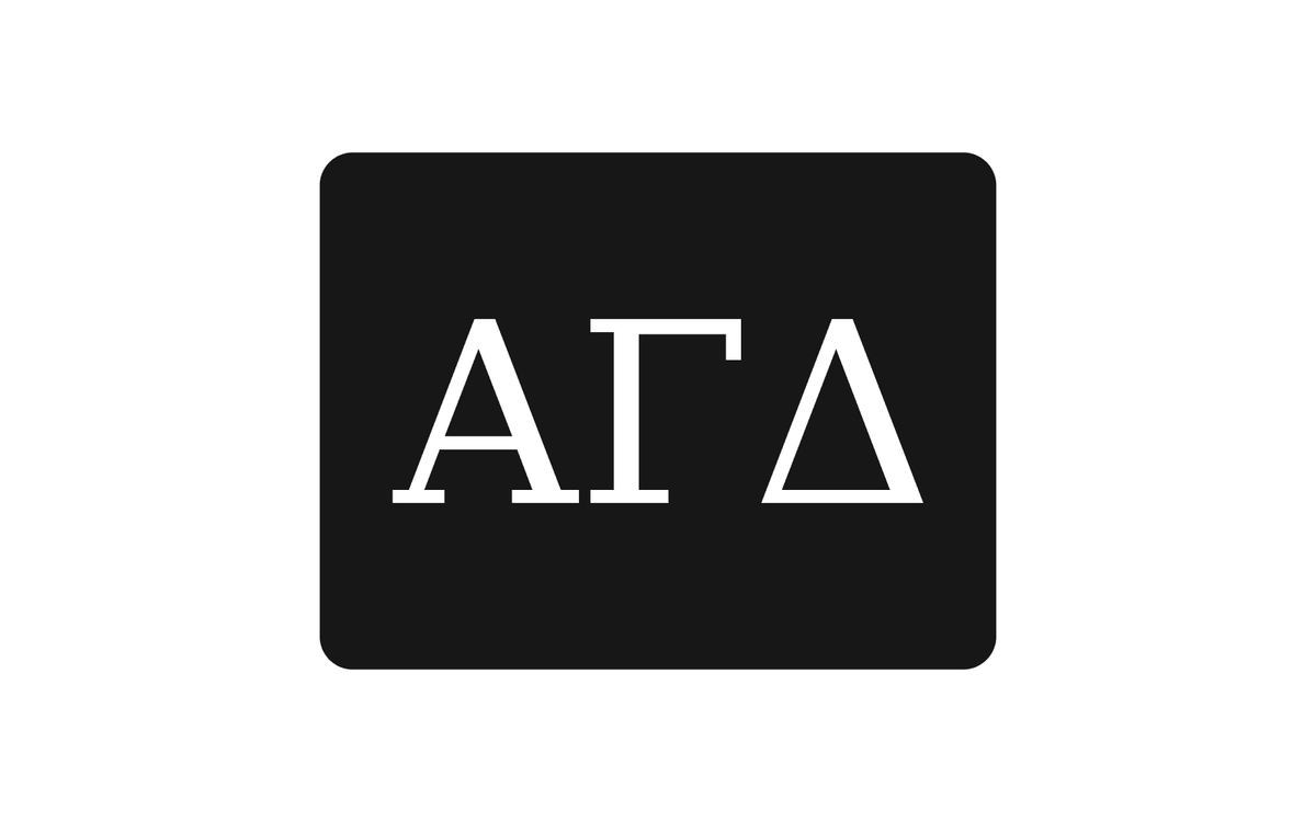 Alpha Gamma Delta Greek Letter Hitch Cover Black White 2 Inch Receiver