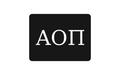Alpha Omicron Pi Greek Letter Hitch Cover Black White 2 Inch Receiver