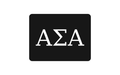 Alpha Sigma Alpha Greek Letter Hitch Cover Black White 2 Inch Receiver