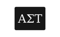 Alpha Sigma Tau Greek Letter Hitch Cover Black White 2 Inch Receiver