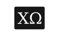 Chi Omega Greek Letter Hitch Cover Black White 2 Inch Receiver