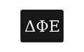 Delta Phi Epsilon Greek Letter Hitch Cover Black White 2 Inch Receiver