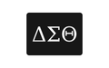 Delta Sigma Theta Greek Letter Hitch Cover Black White 2 Inch Receiver