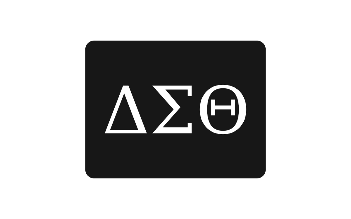 Delta Sigma Theta Greek Letter Hitch Cover Black White 2 Inch Receiver