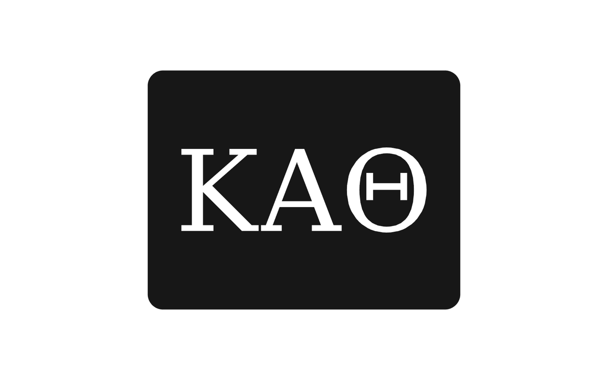 Kappa Alpha Theta Greek Letter Hitch Cover Black White 2 Inch Receiver