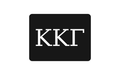 Kappa Kappa Gamma Greek Letter Hitch Cover Black White 2 Inch Receiver