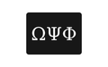 Omega Psi Phi Greek Letter Hitch Cover Black White 2 Inch Receiver