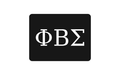 Phi Beta Sigma Greek Letter Hitch Cover Black White 2 Inch Receiver