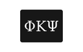 Phi Kappa Psi Greek Letter Hitch Cover Black White 2 Inch Receiver