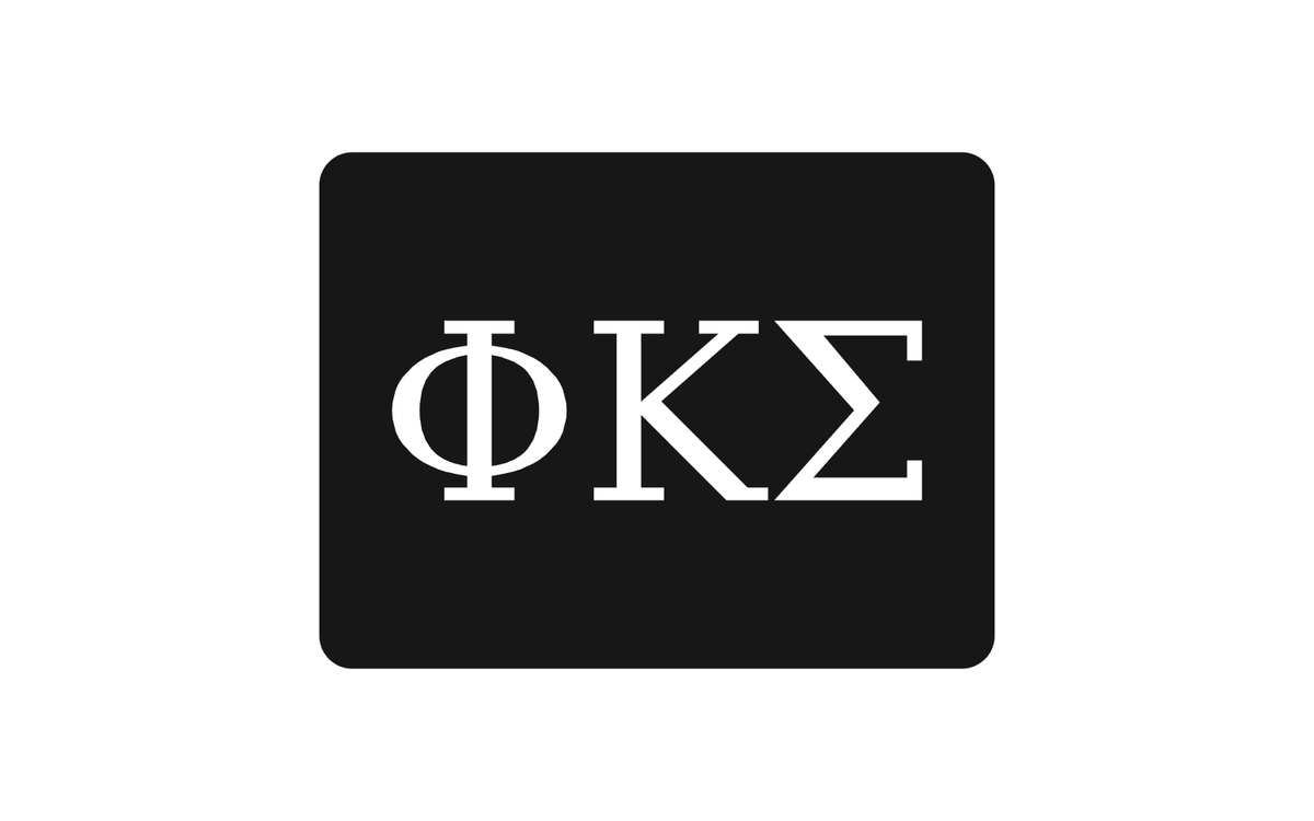 Phi Kappa Sigma Greek Letter Hitch Cover Black White 2 Inch Receiver