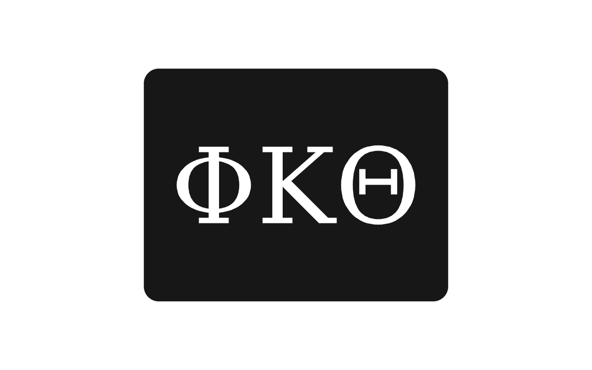 Phi Kappa Theta Greek Letter Hitch Cover Black White 2 Inch Receiver