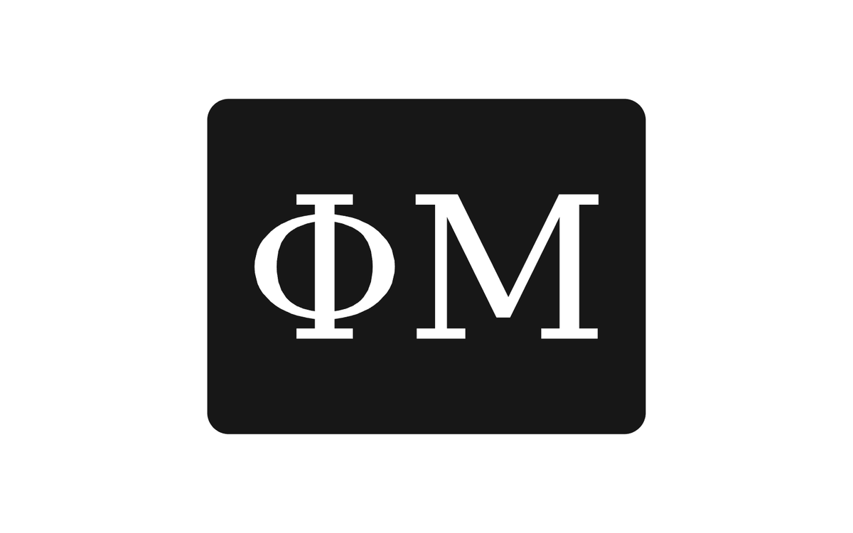 Phi Mu Greek Letter Hitch Cover Black White 2 Inch Receiver