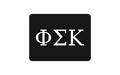 Phi Sigma Kappa Greek Letter Hitch Cover Black White 2 Inch Receiver