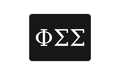 Phi Sigma Sigma Greek Letter Hitch Cover Black White 2 Inch Receiver