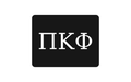 Pi Kappa Phi Greek Letter Hitch Cover Black White 2 Inch Receiver