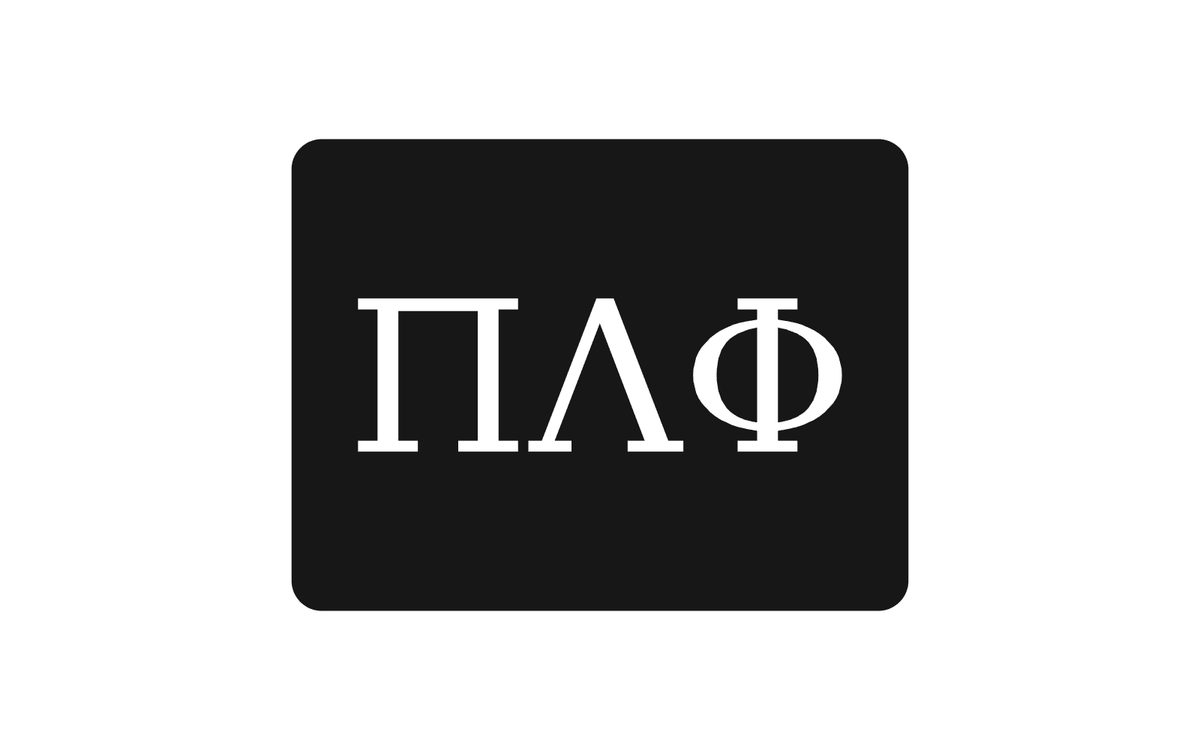 Pi Lambda Phi Greek Letter Hitch Cover Black White 2 Inch Receiver