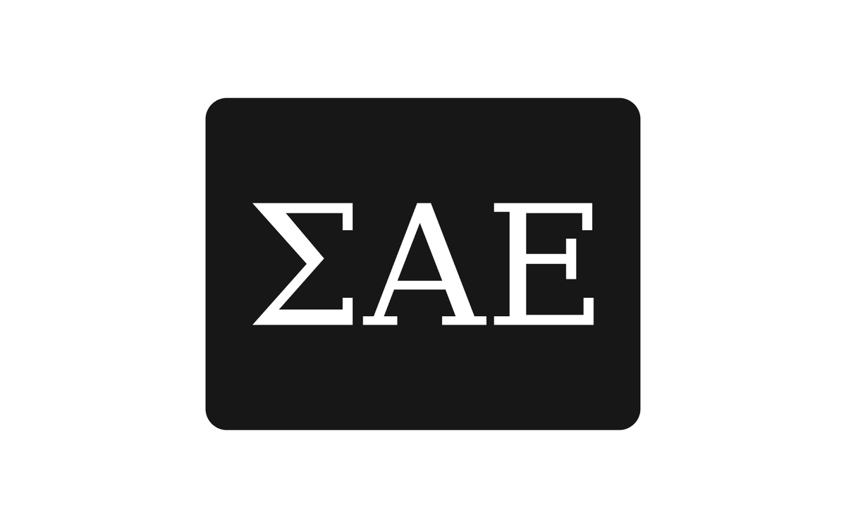 Sigma Alpha Epsilon Greek Letter Hitch Cover Black White 2 Inch Receiver