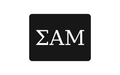 Sigma Alpha Mu Greek Letter Hitch Cover Black White 2 Inch Receiver