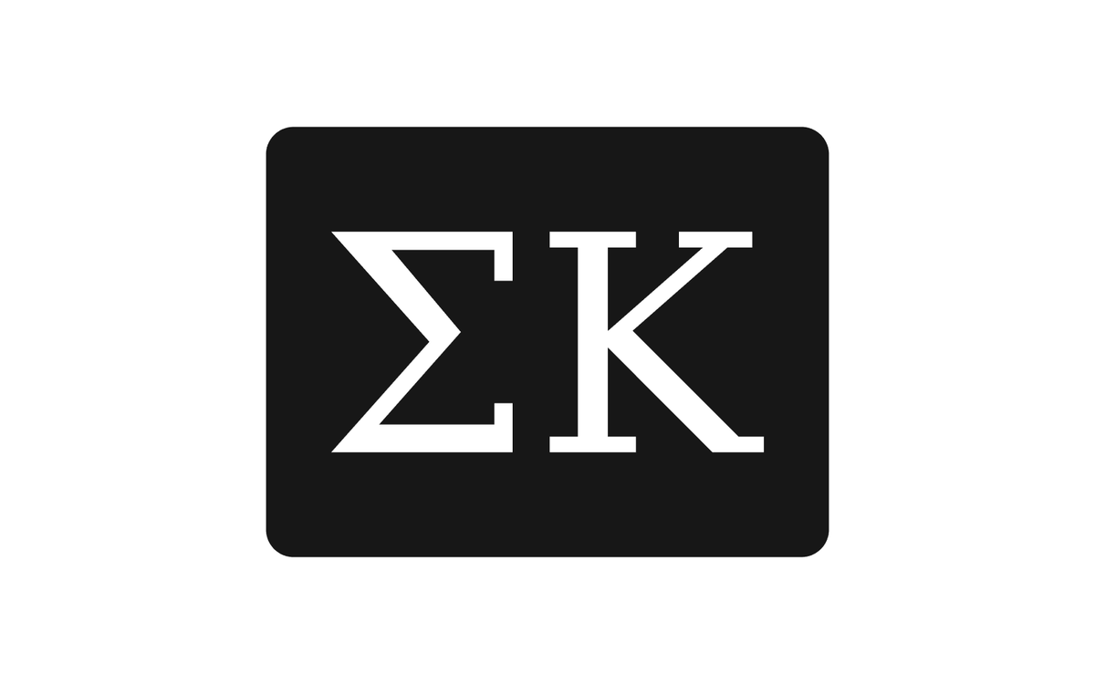 Sigma Kappa Greek Letter Hitch Cover Black White 2 Inch Receiver
