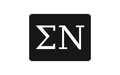 Sigma Nu Greek Letter Hitch Cover Black White 2 Inch Receiver