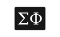 Sigma Phi Society Greek Letter Hitch Cover Black White 2 Inch Receiver