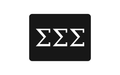 Sigma Sigma Sigma Greek Letter Hitch Cover Black White 2 Inch Receiver