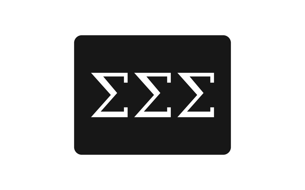 Sigma Sigma Sigma Greek Letter Hitch Cover Black White 2 Inch Receiver
