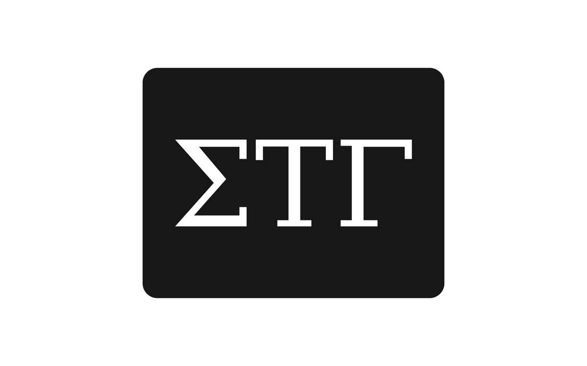 Sigma Tau Gamma Greek Letter Hitch Cover Black White 2 Inch Receiver