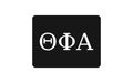 Theta Phi Alpha Greek Letter Hitch Cover Black White 2 Inch Receiver