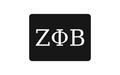 Zeta Phi Beta Greek Letter Hitch Cover Black White 2 Inch Receiver