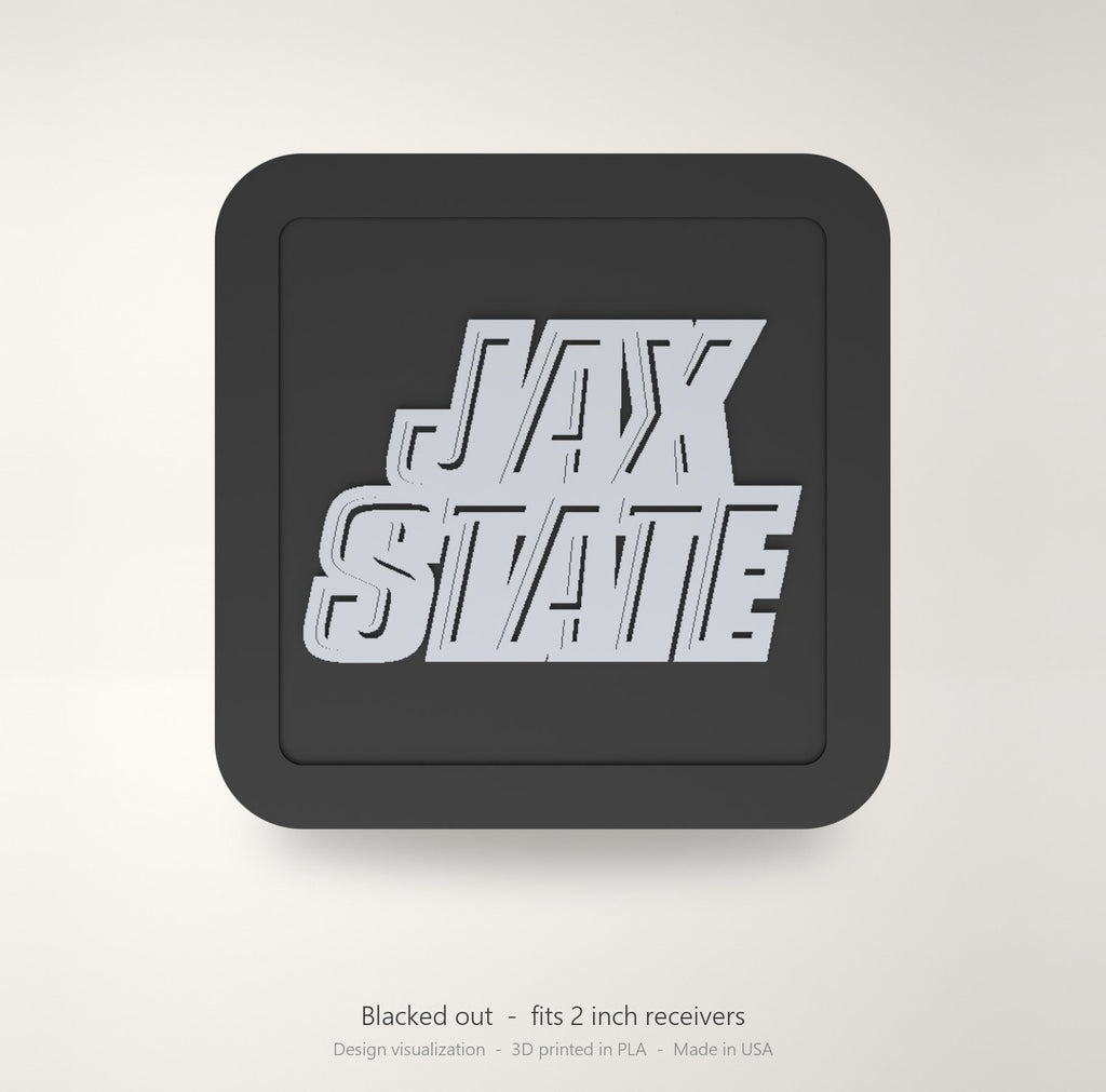 Jacksonville State Gamecocks Blackout Trailer Hitch Cover 2 Inch Receiver