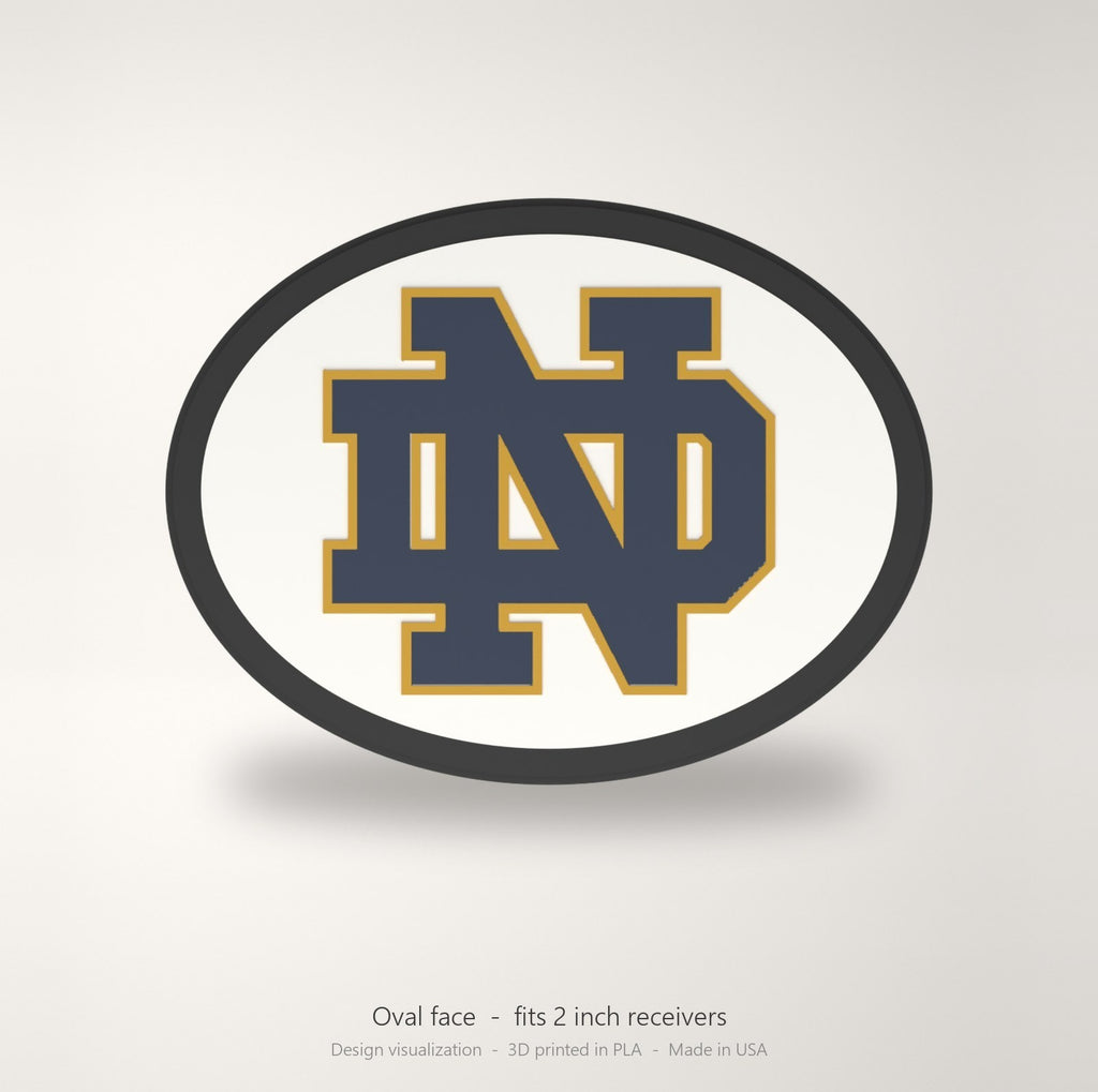 Notre Dame Fighting Irish Trailer Hitch Cover 2 Inch Receiver Blackout