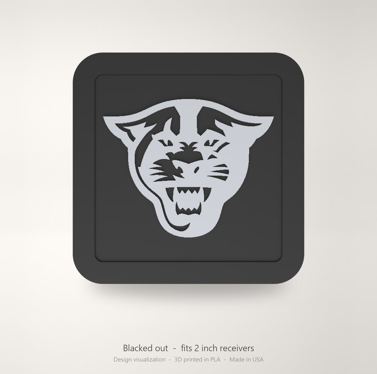 Georgia State Panthers Blackout Trailer Hitch Cover 2 Inch Receiver