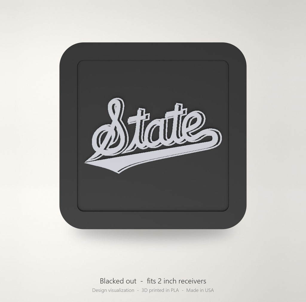 Mississippi State Bulldogs Blackout Trailer Hitch Cover 2 Inch Receiver