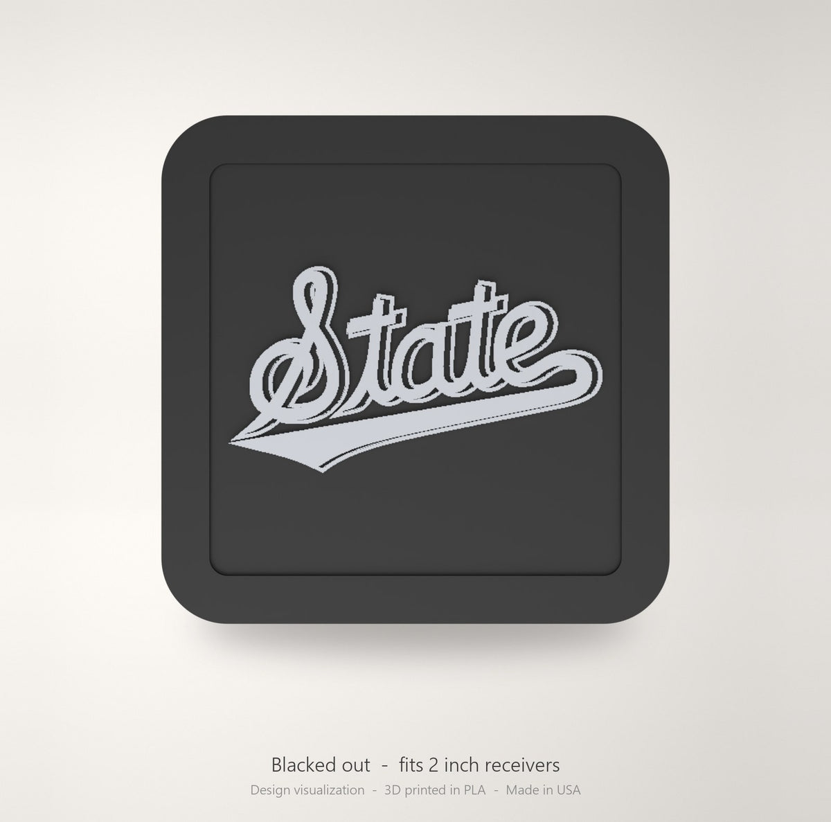 Mississippi State Bulldogs Blackout Trailer Hitch Cover 2 Inch Receiver