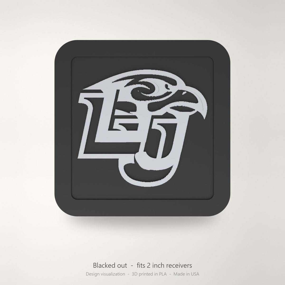 Liberty Flames Blackout Trailer Hitch Cover 2 Inch Receiver Black