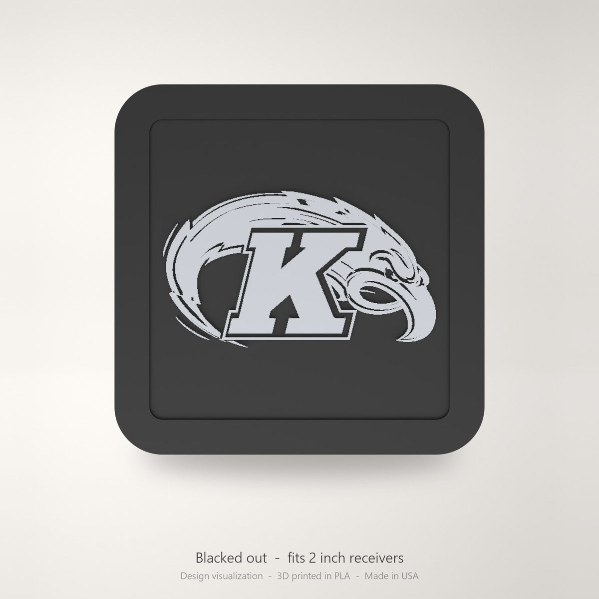 Kent State Golden Flashes Blackout Trailer Hitch Cover 2 Inch Receiver