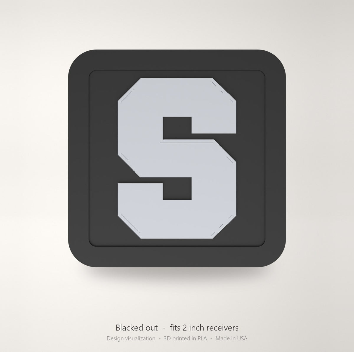 Syracuse Orange Blackout Trailer Hitch Cover 2 Inch Receiver Black