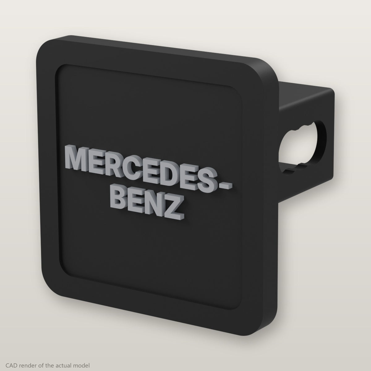 Mercedes-Benz Trailer Hitch Cover 2 Inch 1.25 Inch Receiver Plug Raised Letters