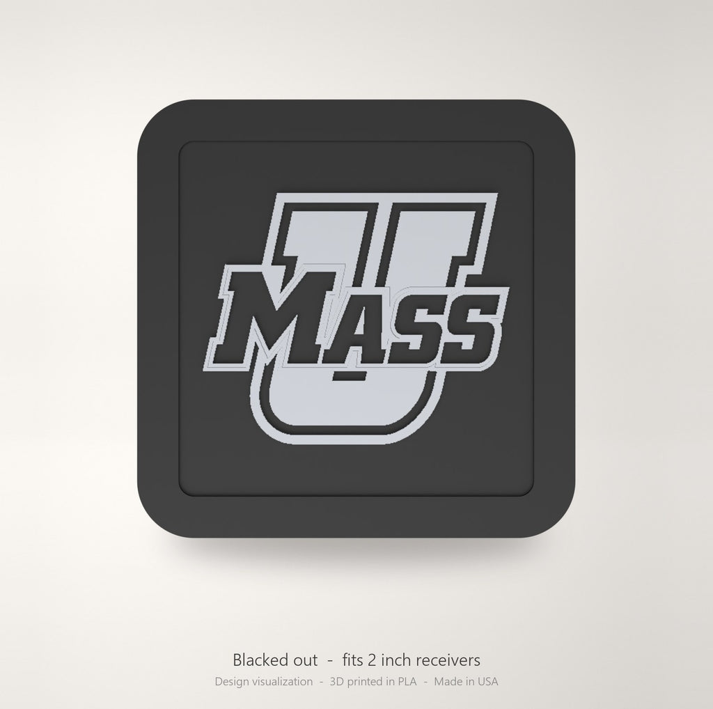 Massachusetts Minutemen UMass Blackout Trailer Hitch Cover 2 Inch Receiver