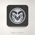 Colorado State Rams CSU Blackout Trailer Hitch Cover 2 Inch Receiver Black