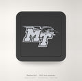 Middle Tennessee Blue Raiders MTSU Blackout Trailer Hitch Cover 2 Inch Receiver