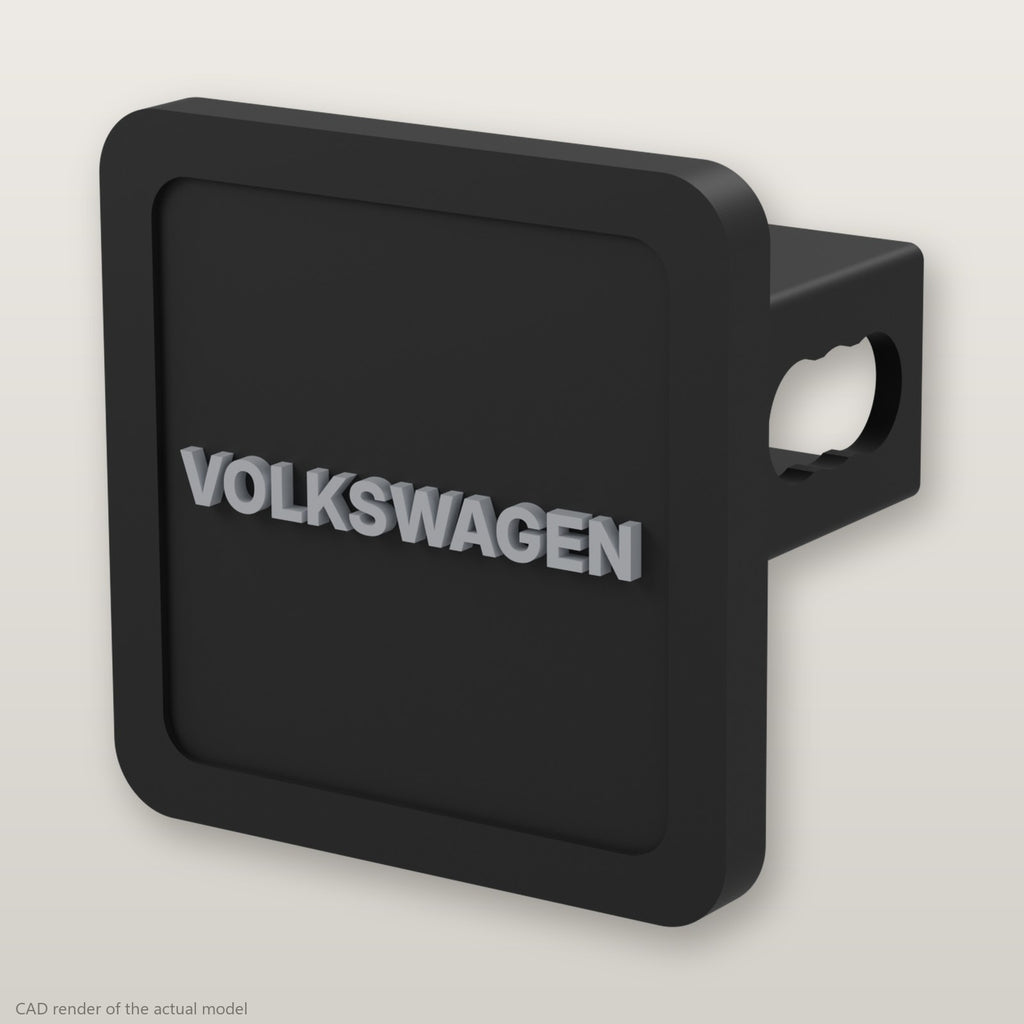 Volkswagen Trailer Hitch Cover 2 Inch 1.25 Inch Receiver Plug Raised Letters