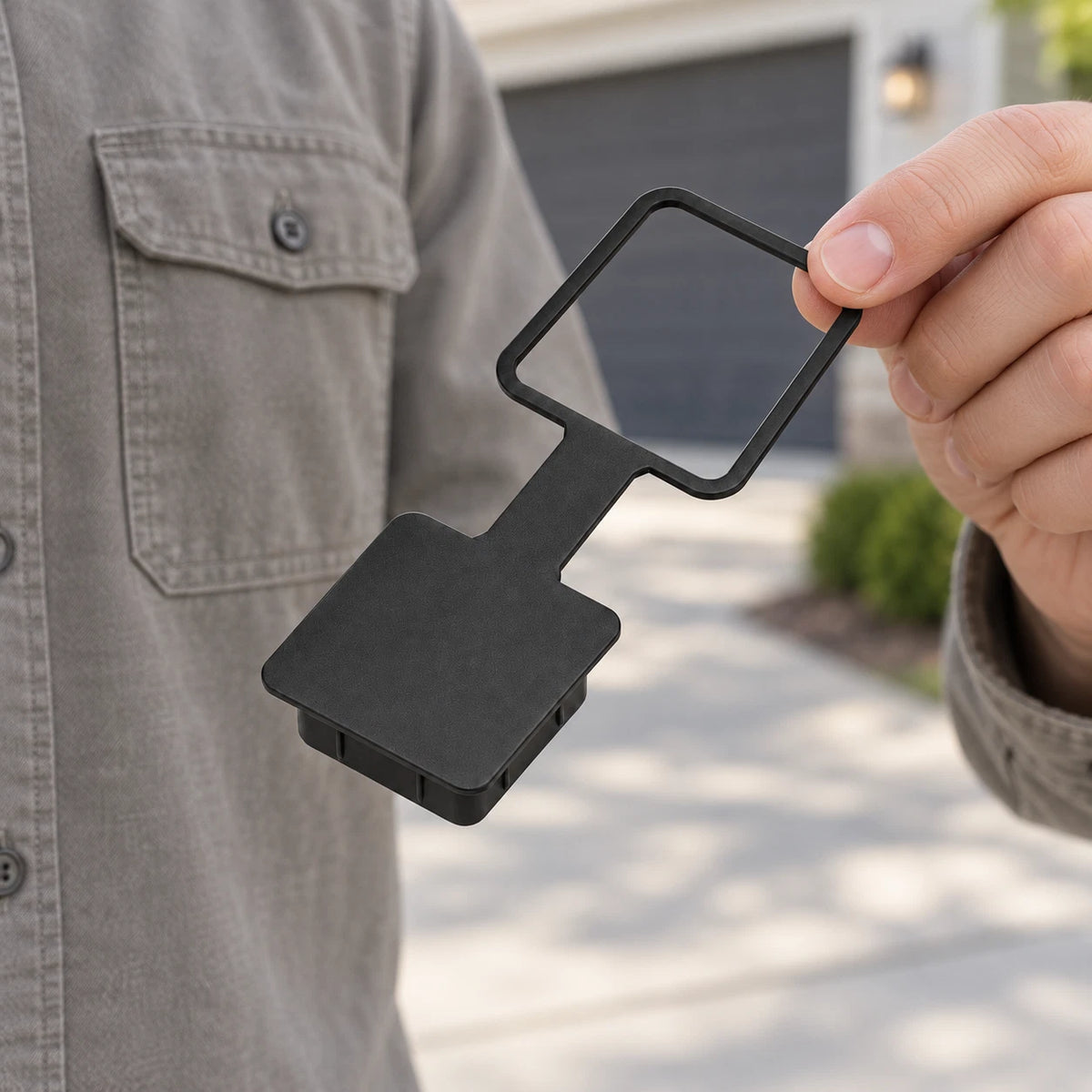 Trailer Hitch Cover Plug 2 Inch Receiver Black Cap Truck SUV Tow