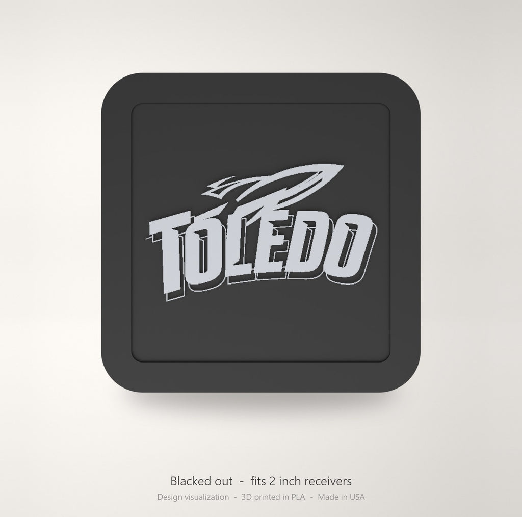 Toledo Rockets Blackout Trailer Hitch Cover 2 Inch Receiver Black