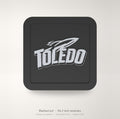 Toledo Rockets Blackout Trailer Hitch Cover 2 Inch Receiver Black