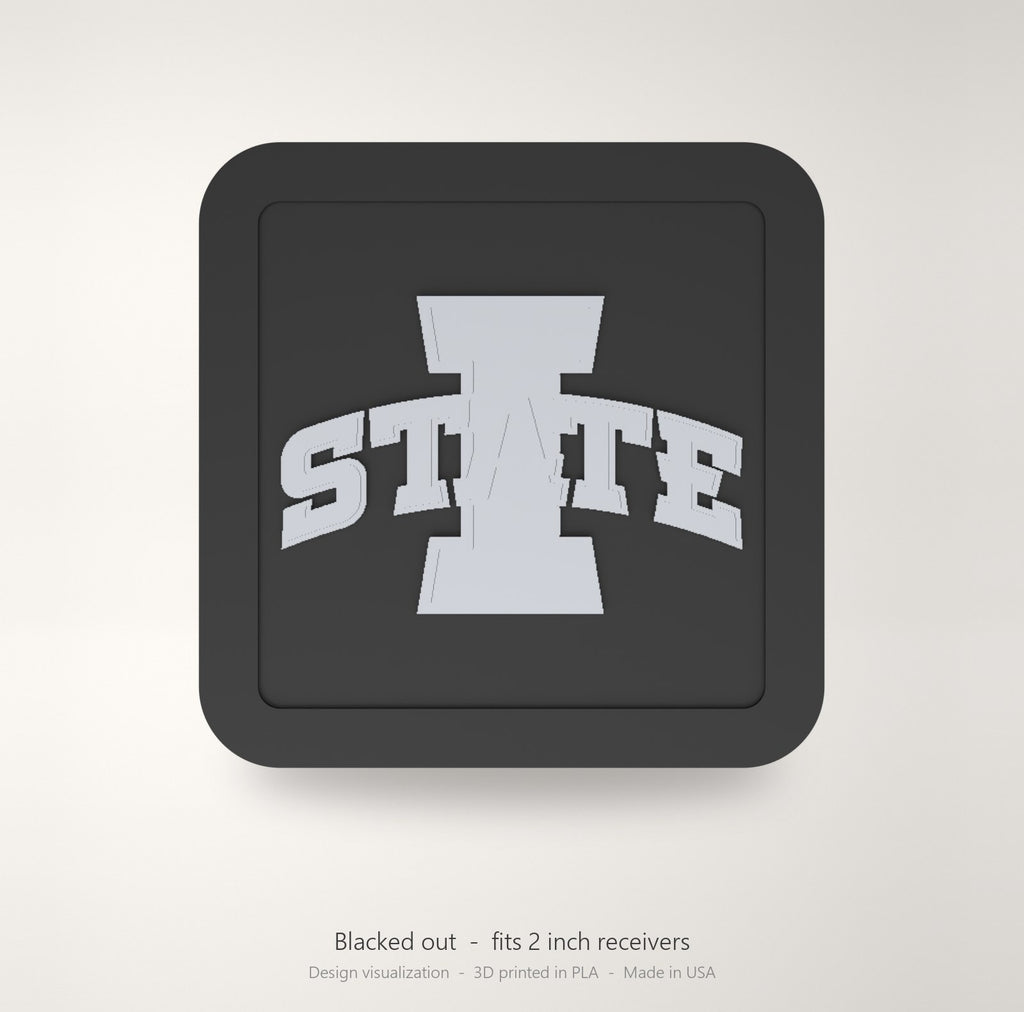 Iowa State Cyclones Blackout Trailer Hitch Cover 2 Inch Receiver Black