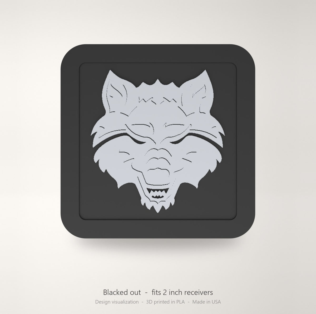 Arkansas State Red Wolves Blackout Trailer Hitch Cover 2 Inch Receiver