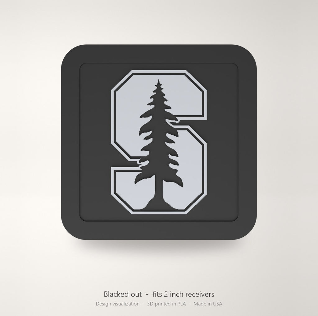 Stanford Cardinal Blackout Trailer Hitch Cover 2 Inch Receiver Black