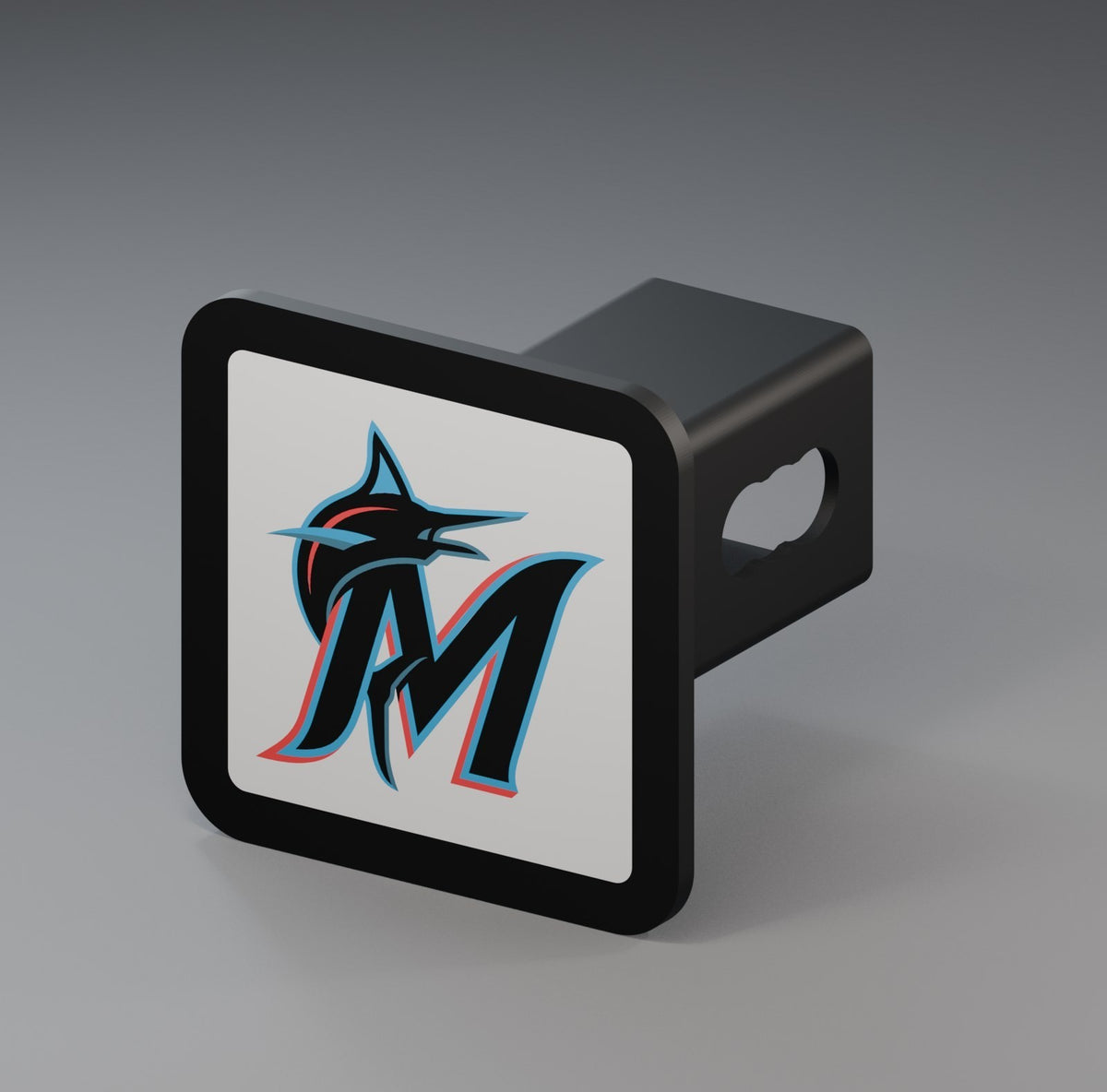 Miami Marlins MLB Baseball Trailer Hitch Cover 2 Inch Receiver